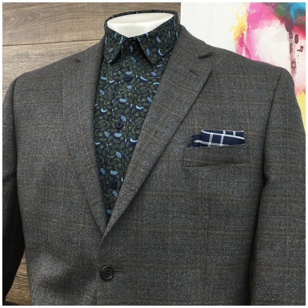 MICHAEL KORS Mens Blazer Sport Coat‎ Casual Jacket Size 44R Gray Wool Suit